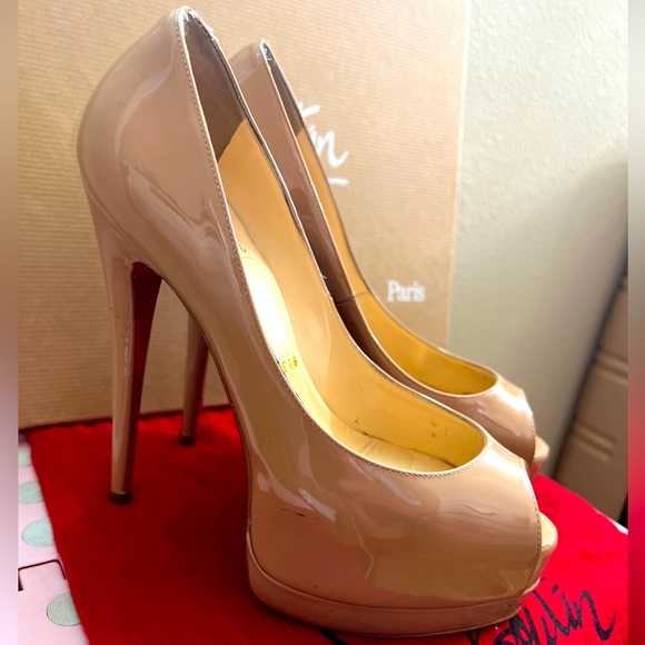 Christian Louboutin Palais Royal 140 Patent 100% Authentic Limited Edition Size6 - Picture 2 of 16